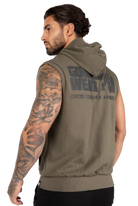 Gorilla Wear Springfield S/L Zipped Hoodie - Army Green - Back View