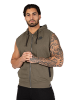 Gorilla Wear Springfield S/L Zipped Hoodie Hoodie & Sweatshirt Army Green