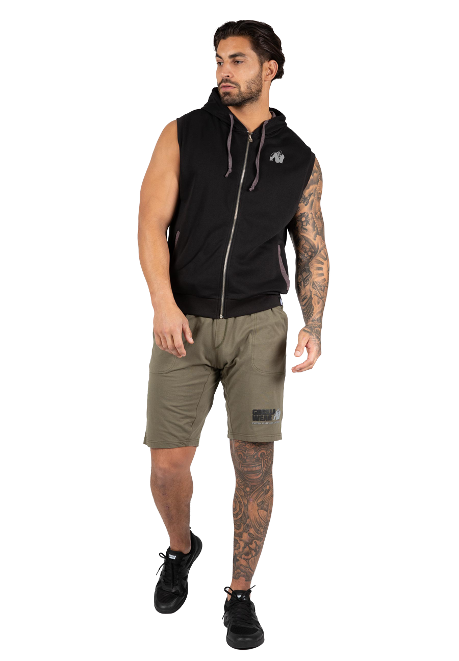 Gorilla Wear Springfield S/L Zipped Hoodie Hoodie & Sweatshirt Black
