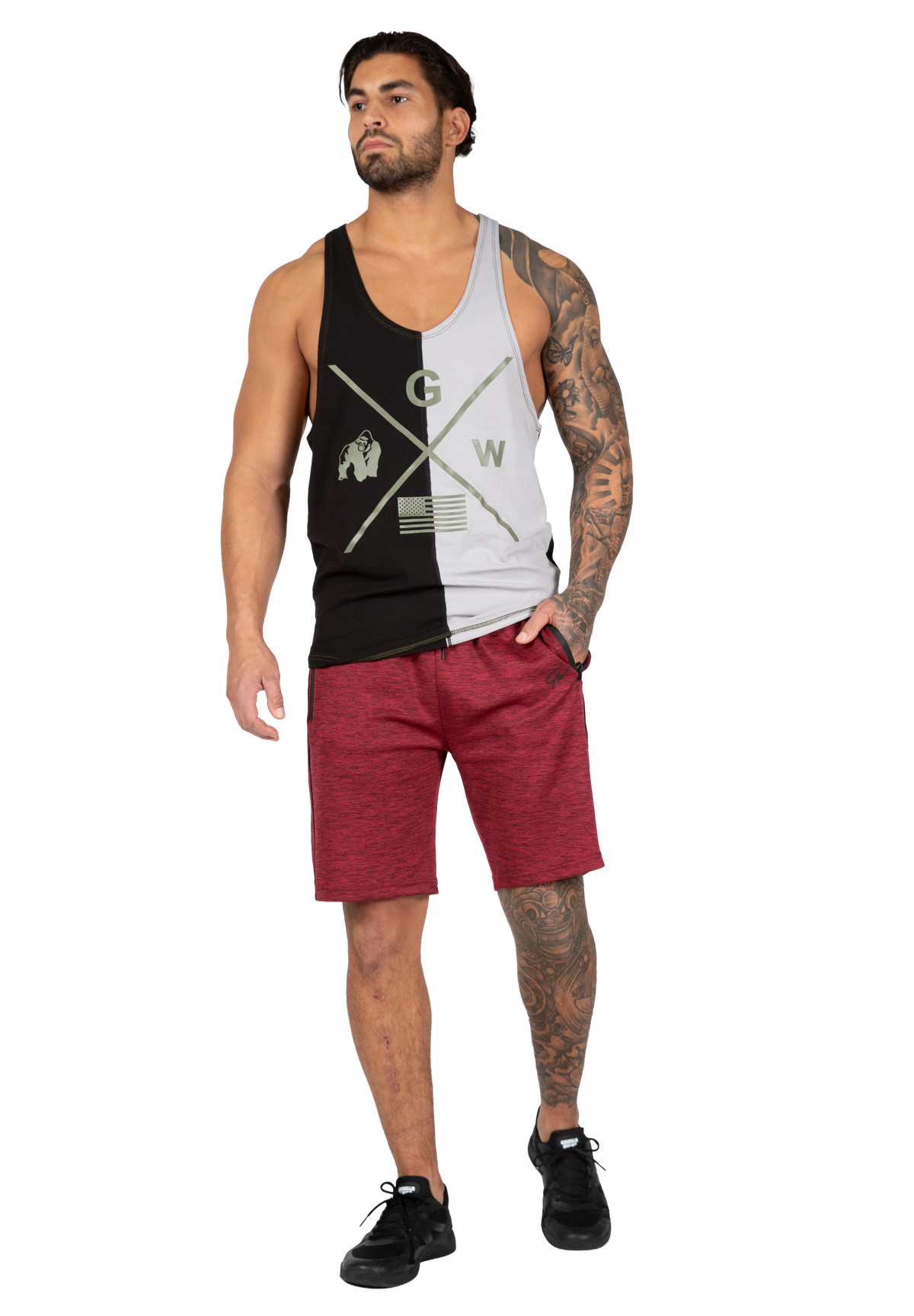 Gorilla Wear Sterling Stringer Tank Top Tank Top Black/Gray