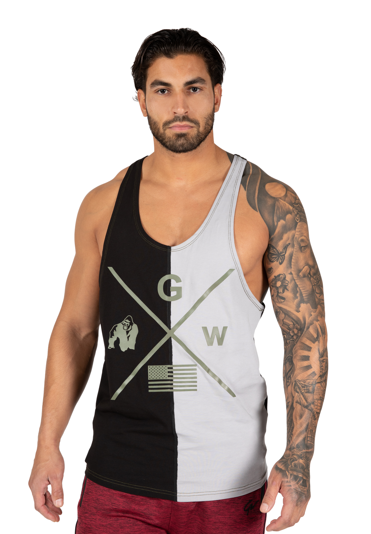 Sterling Stringer Tank Top Black Gray