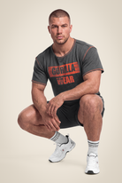 Gorilla Wear Wallace Workout Top T-Shirt & Tops Gray/Orange