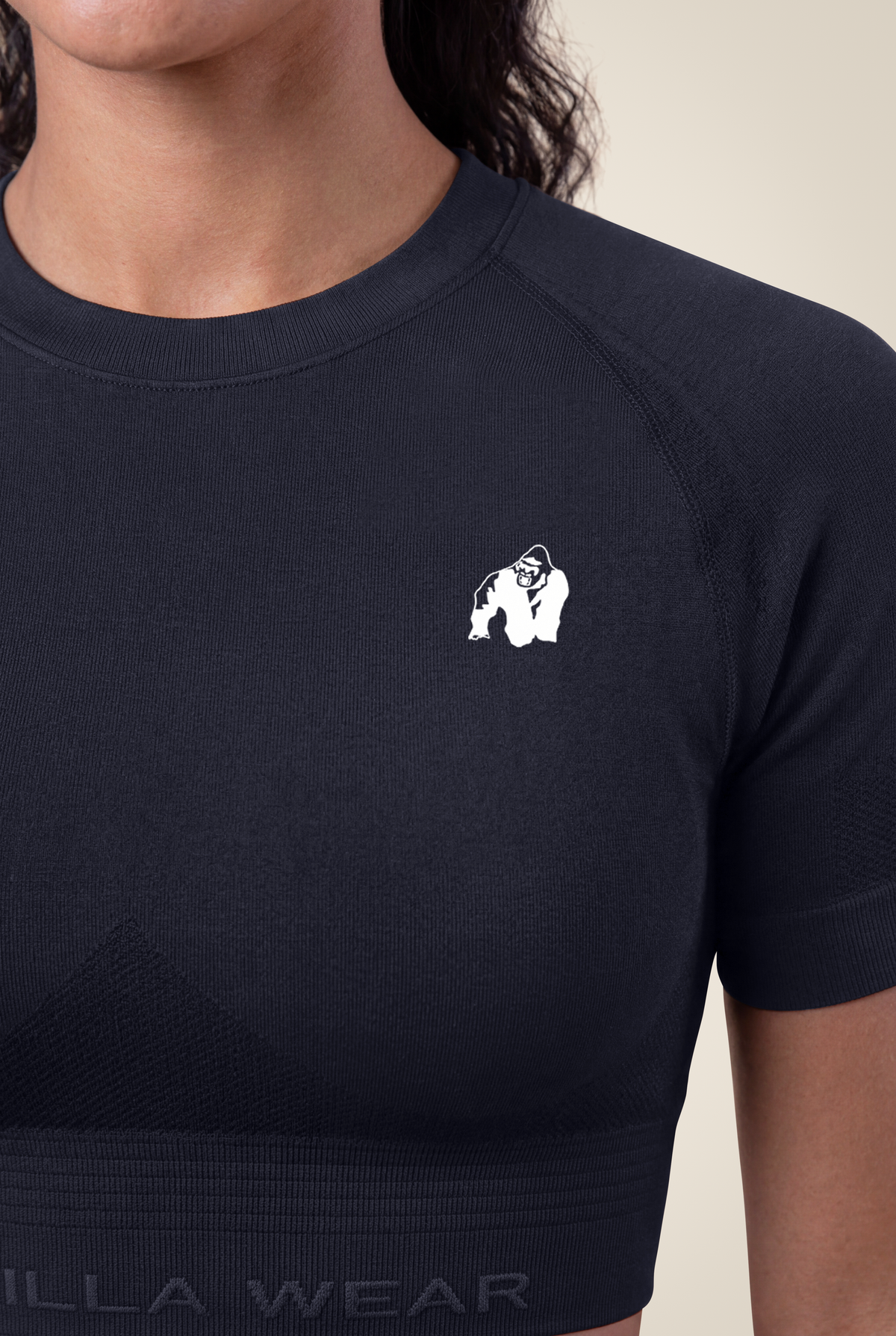 Gorilla Wear Whitney Seamless Crop Top T-Shirt & Tops Black