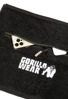 Gorilla Wear Zip Pocket Gym Towel Towels Black